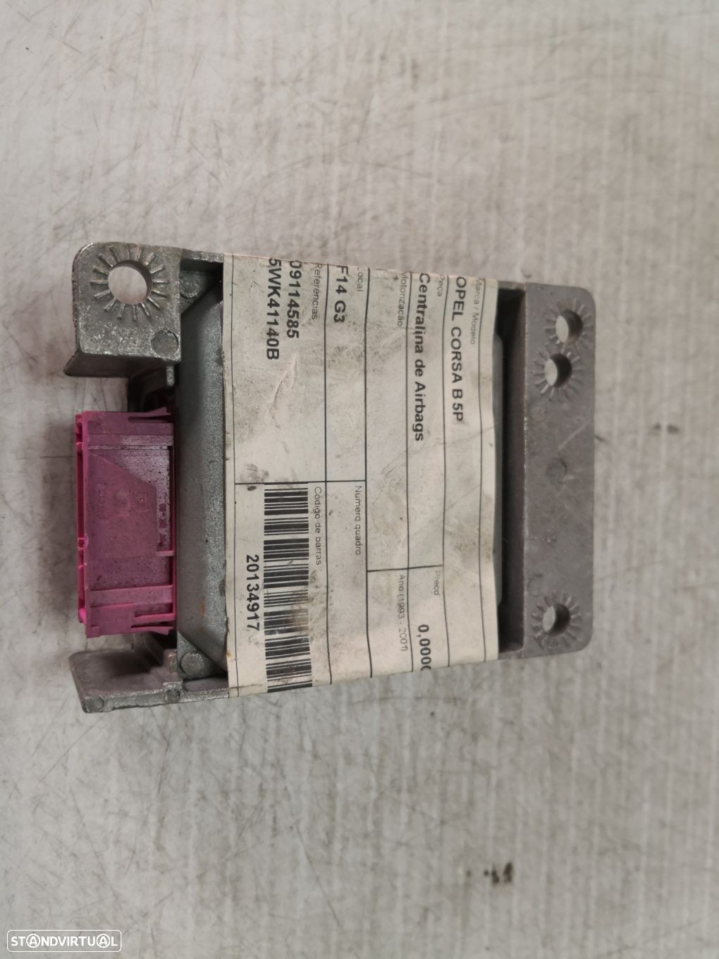 Centralina De Airbags Opel Corsa B (S93) - 1
