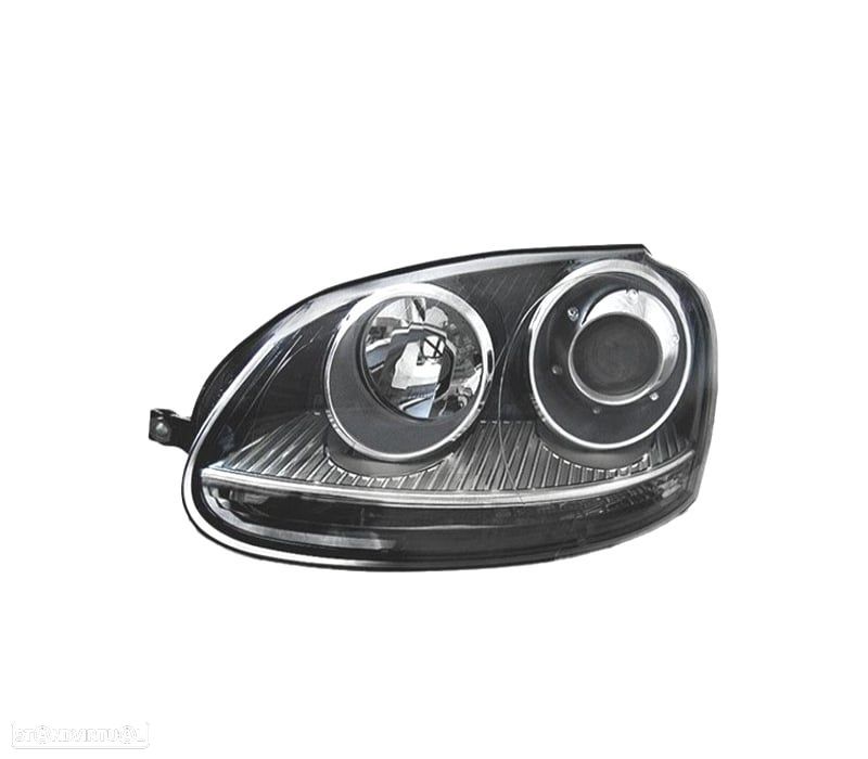FAROL ESQ XENON VOLKSWAGEN VW GOLF 5 GTI 03-08 FUNDO PRETO - 1