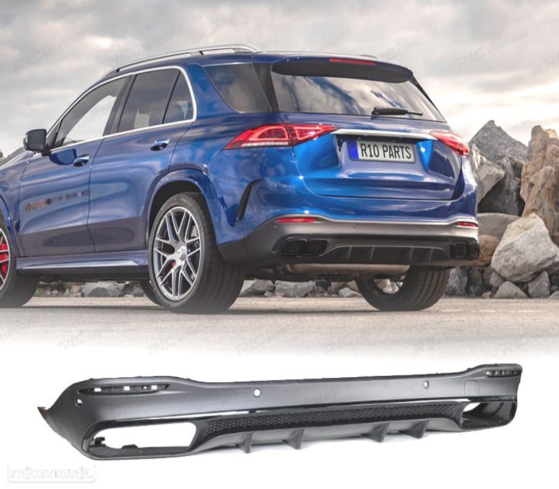 DIFUSOR MERCEDES GLE W167 AMG 19- LOOK AMG GLE63 PRETO - 1