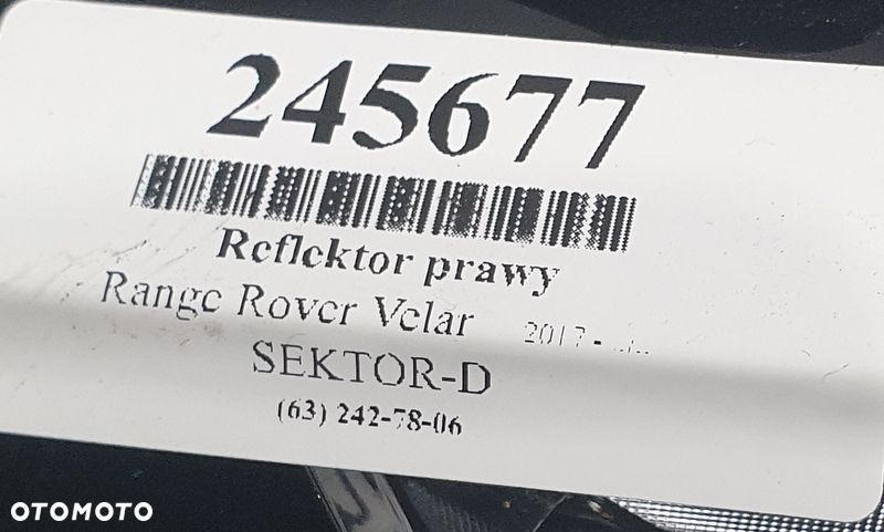 Range Rover Velar Reflektor Prawy N8A213W029EC - 7