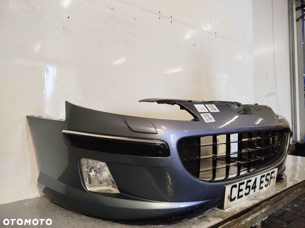^ ZDERZAK PRZÓD PRZEDNI PEUGEOT 407 EZWD SZARY SPRYSKIWACZE LAMP XENON HALOGENY - 3
