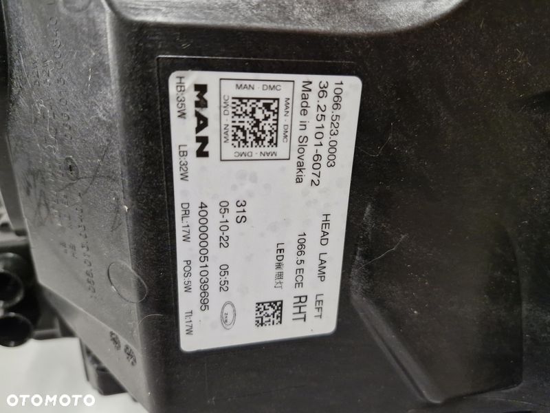 man tgx ii 2 lampa reflektor lewy przód led eu 36251016072 - 12