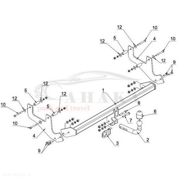 Hak Holowniczy Odkręcany Do Dacia Sandero Hatchback 2008-2012 - 4
