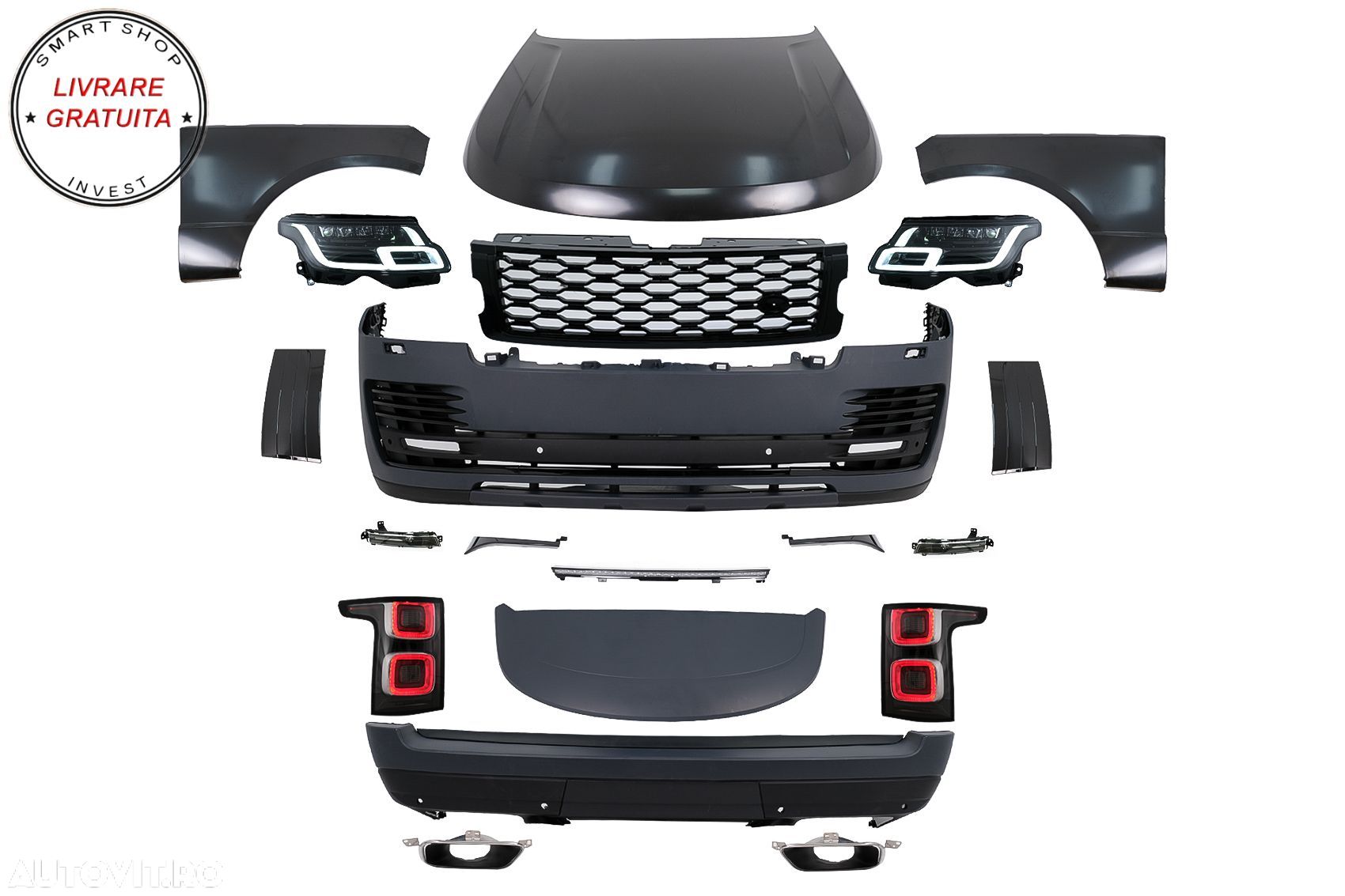Pachet Exterior Land Range Rover Vogue L322 (2002-2012) 2022 Design- livrare gratuita - 1