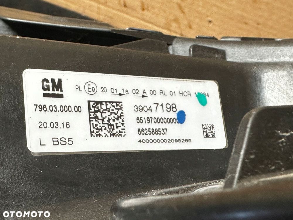 OPEL ASTRA K V ZWYKŁA SOCZEWKA LED LAMPA LEWA EUR 39047198 - 16