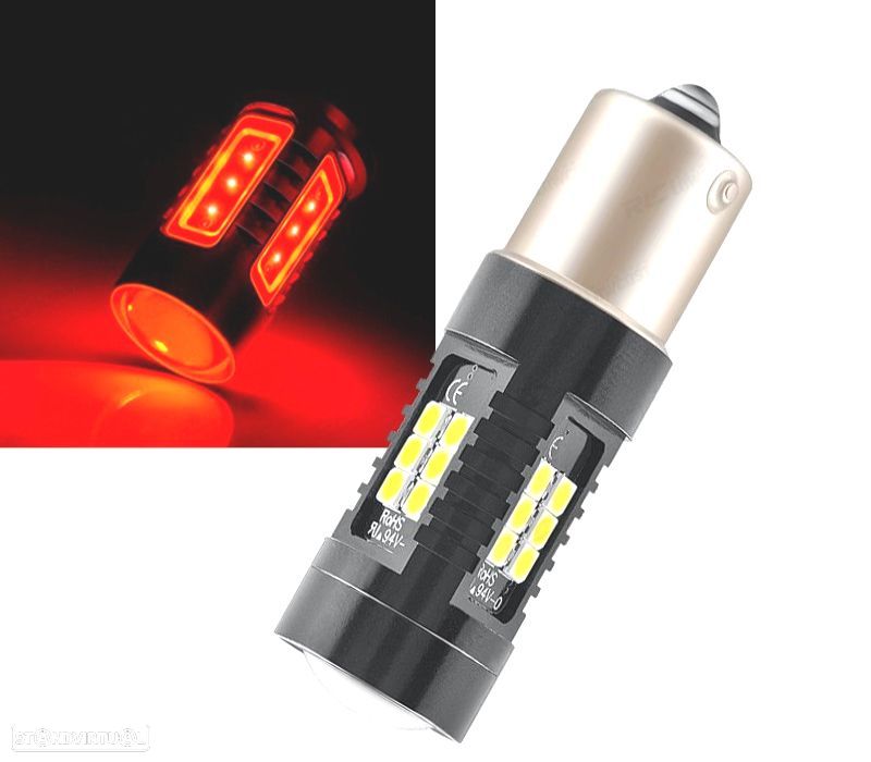 LÂMPADA LED P21W VERMELHO - 1
