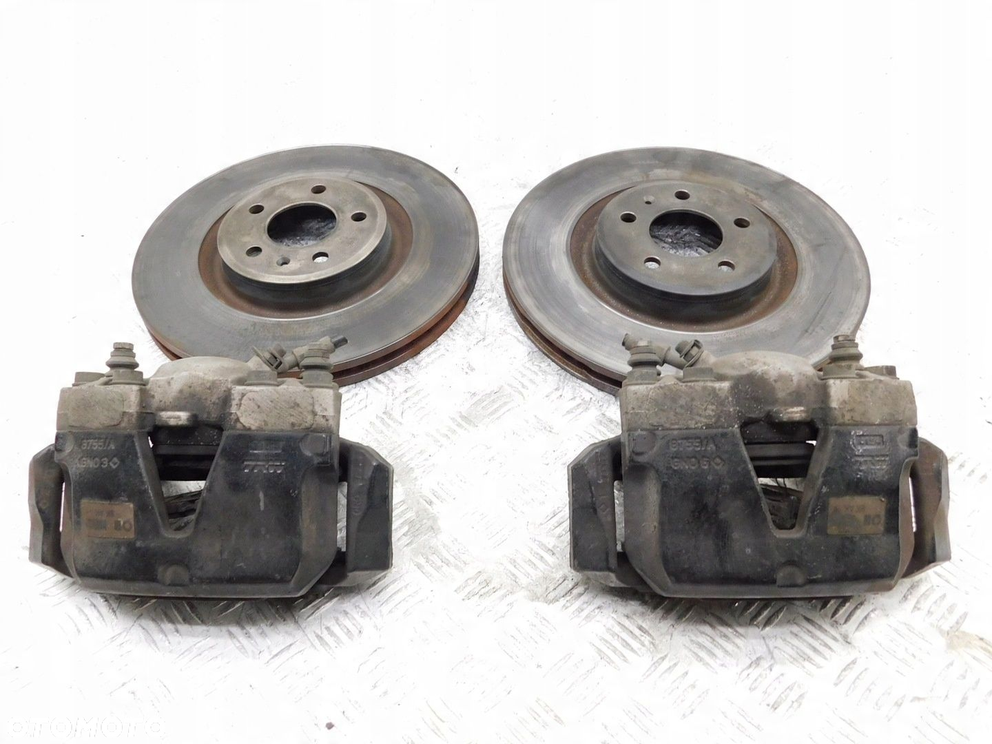 2x ZACISK TARCZA PRZÓD 345mm 8K0105AK 8K0106AK - AUDI A4 S4 B8 A5 S-line - 2