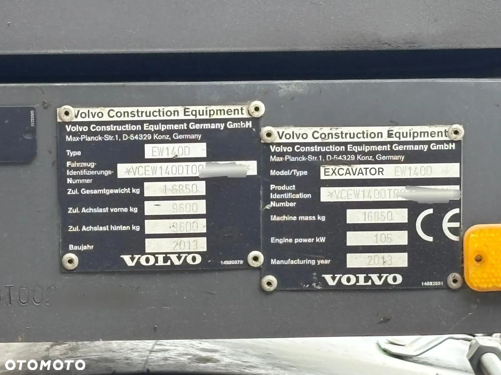 Volvo EW 140D, ROTOTILT, 2013 ROK, Z NIEMIEC, 150, 160, 180 - 3