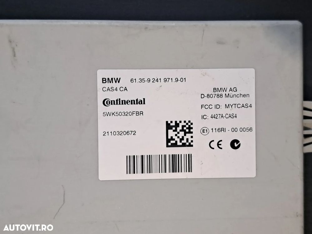 Unitate modul ECU CAS 4 Original BMW F07+LCI F10+LCI F06+LCI F12+LCI F13+LCI F01+LCI F02+LCI F03+LCI F04 F25 F26 - 2