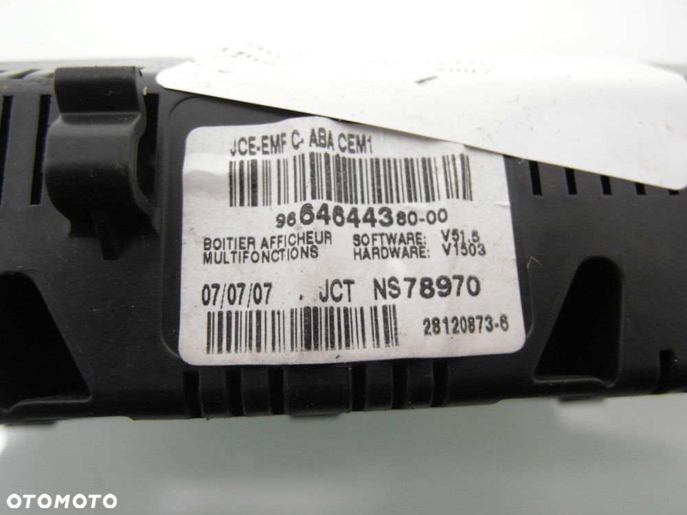 WYŚWIETLACZ CITROEN C4 I 966464438000 - 6