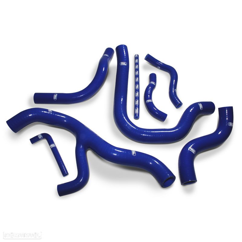 kit tubos radiador samco honda hornet cb 600f azul - 1