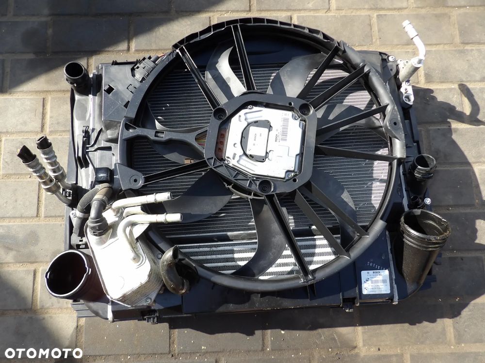 BMW - E81,E87,E84,E91,E92,E93 - CHŁODNICA , WENTYLATORY - KOMPLET - 9206296  7581672  7561712  7536929  7545366 - 4