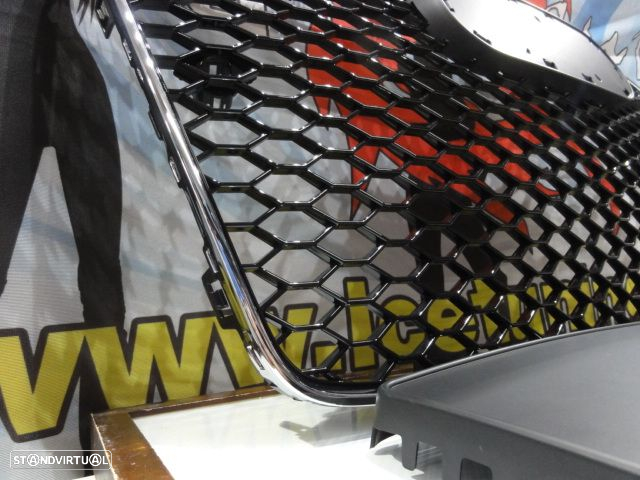 Grelha frontal AUDI A5 11-16 LIFTBACK / COUPE / CABRIO RS5 look preto brilhante com aro cromado - 5