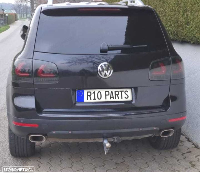 FAROLINS LED PARA VOLKSWAGEN VW TOUAREG I 7L 02-10 CARDNA PRETO FUMADO - 2