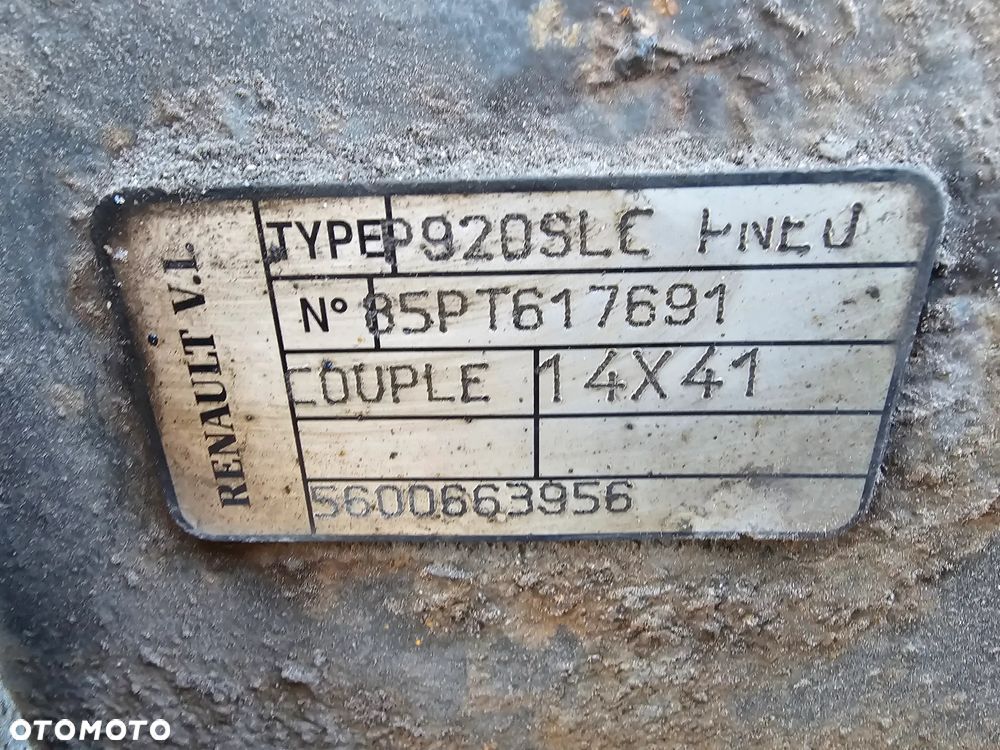 MOST NAPĘDOWY DYFER PODUSZKI 14x41 41/14 RENAULT MIDLUM 150 180 DCI FELGI 17.5'' - 5