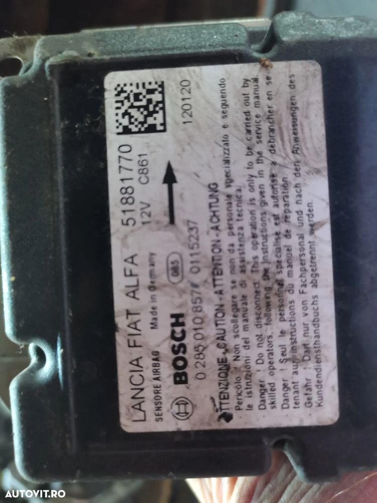 CALCULATOR AIRBAG , OPEL COMBO , FIAT DOBLO COD 51881770 - 2