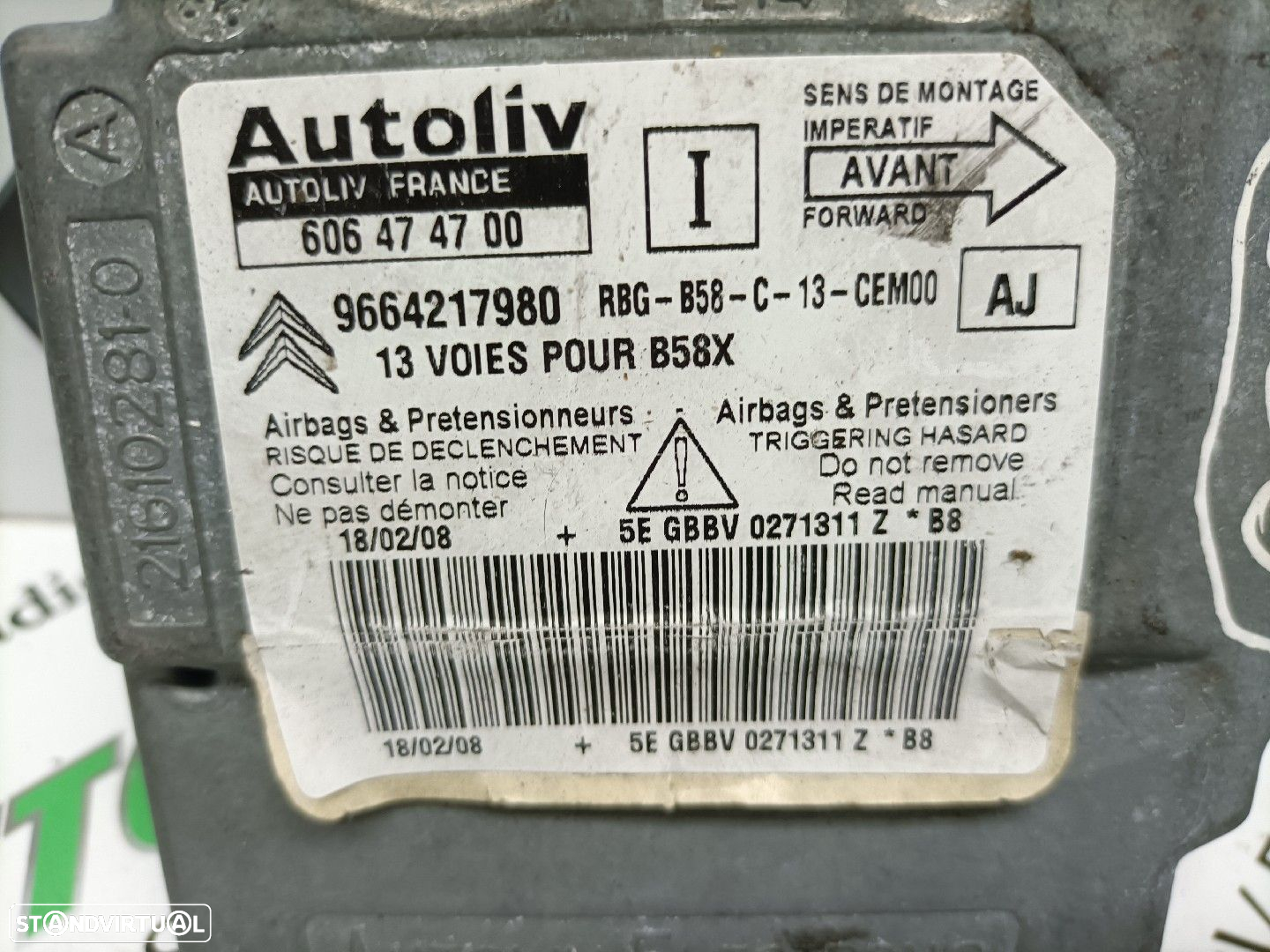 Centralina Airbags Citroën C4 Picasso I Veículo Multiuso (Ud_) - 6