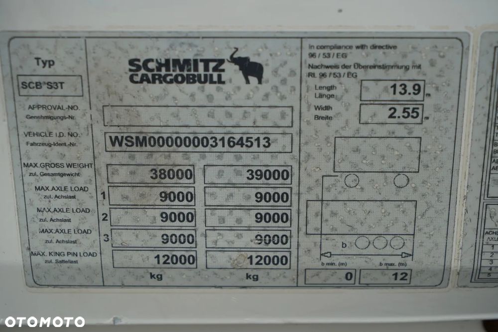 Schmitz Cargobull FIRANKA / MEGA  / LOWDECK / OŚ PODNOSZONA /  DACH PODNOSZONY  / PLANDEKA ZBROJONA - 27