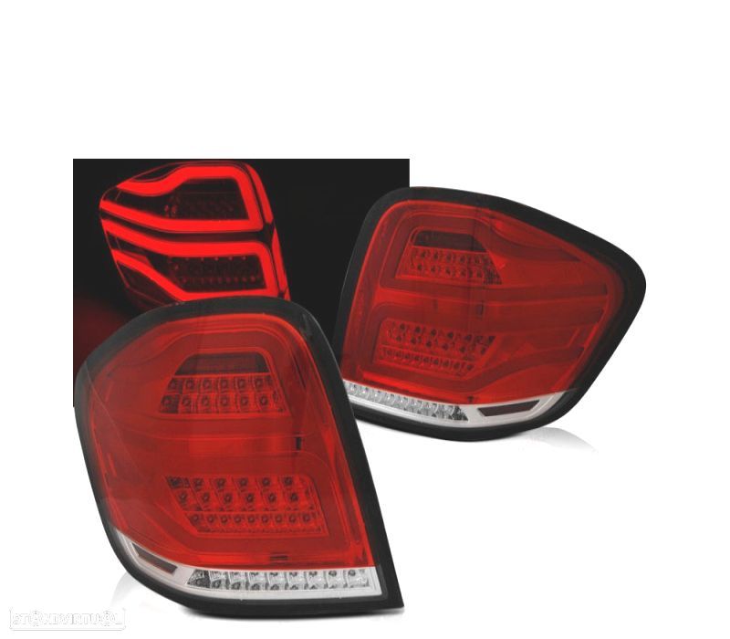FAROLINS MERCEDES W164 05-08 LED BAR VERMELHO CLARO - 1