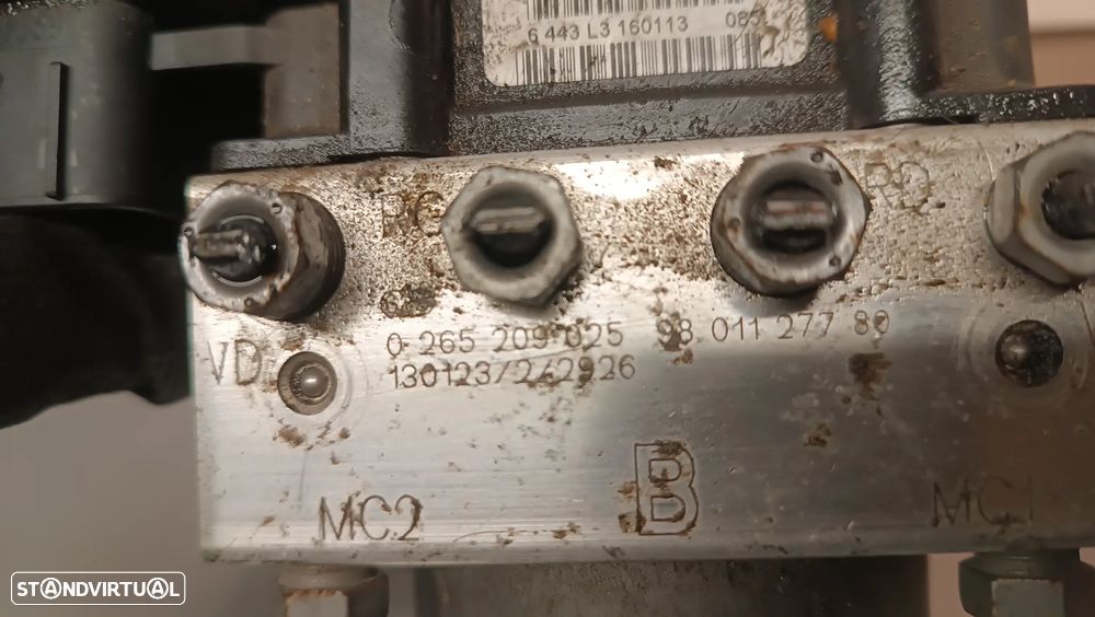 MODULO ABS PEUGEOT PARTNER / CITROEN BERLINGO REF: 0265209025 9801127780 0265801179 9801127580 - 2