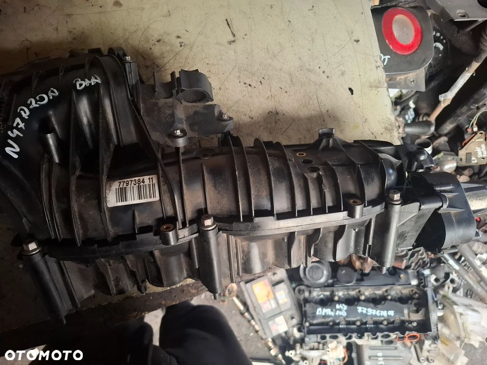 BMW E60 E90 2,0 d N47d20c kolektor ssący 7797384 nastawnik klap 7811299 - 3