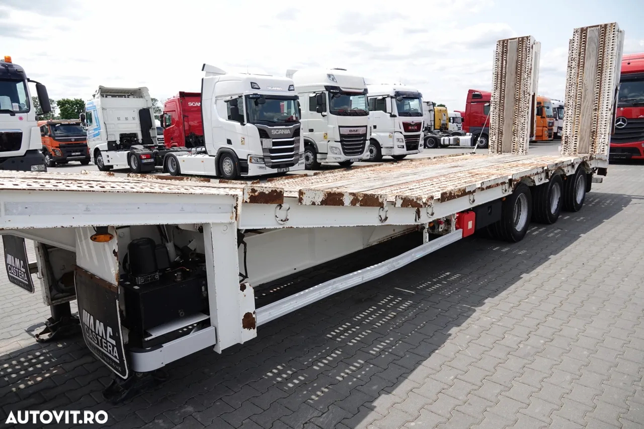 Castera REMORCĂ CASTERA / LOW LOADER / 13,4 M / PLATFORMĂ HIDRAULICĂ / RAMPE HIDRAULICE / AXIE DE DIRECȚIE / TROLIU - 10