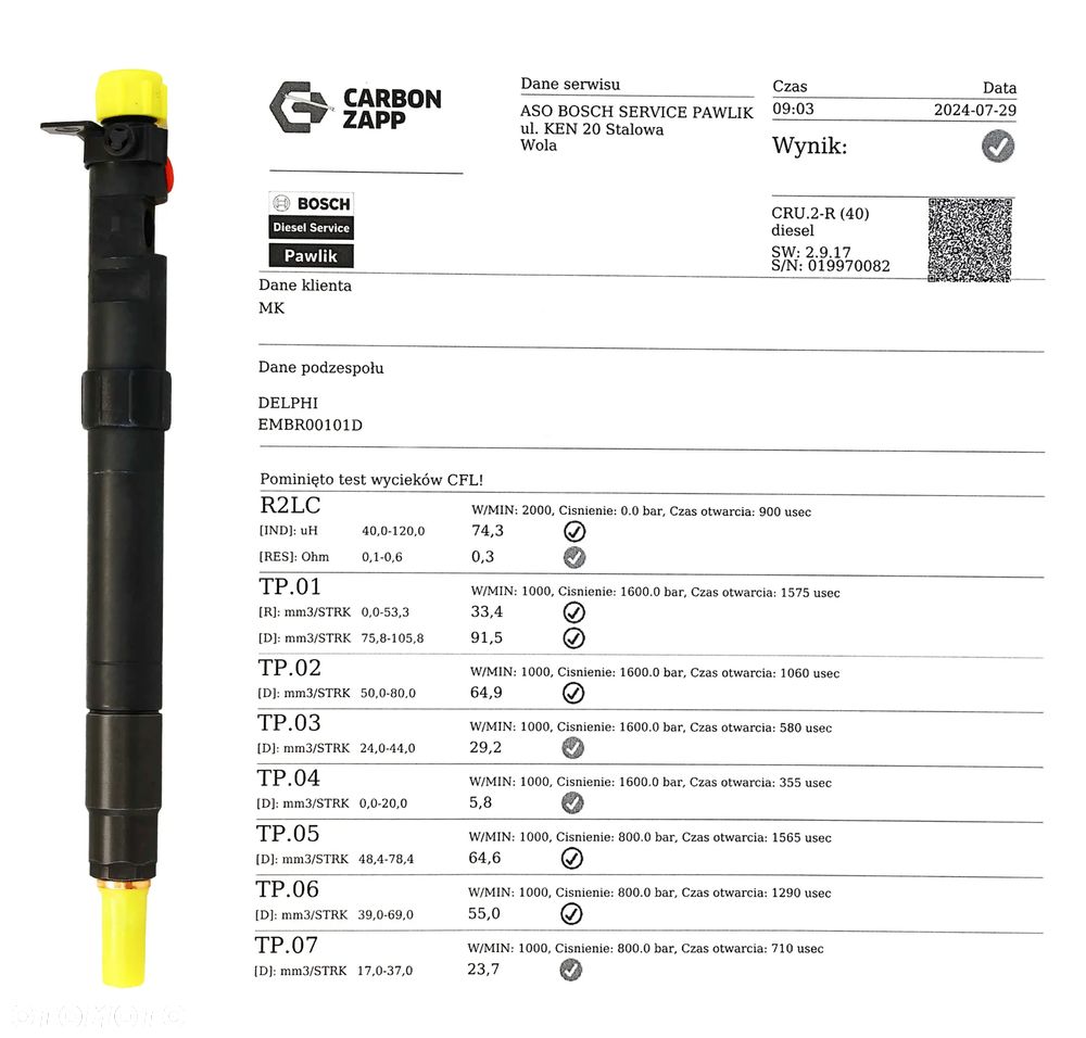 Wtryskiwacze EMBR00101D Ford Citroen - 2