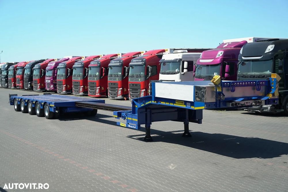 Faymonville REMORCĂ JOSĂ FAYMONVILLE / STZ-5AX / EXTENSIBILĂ / 5 AXE / MTA: 68 TONE / AXE DE DIRECȚIE / SUPORT / 19,1 M / SAF - 7