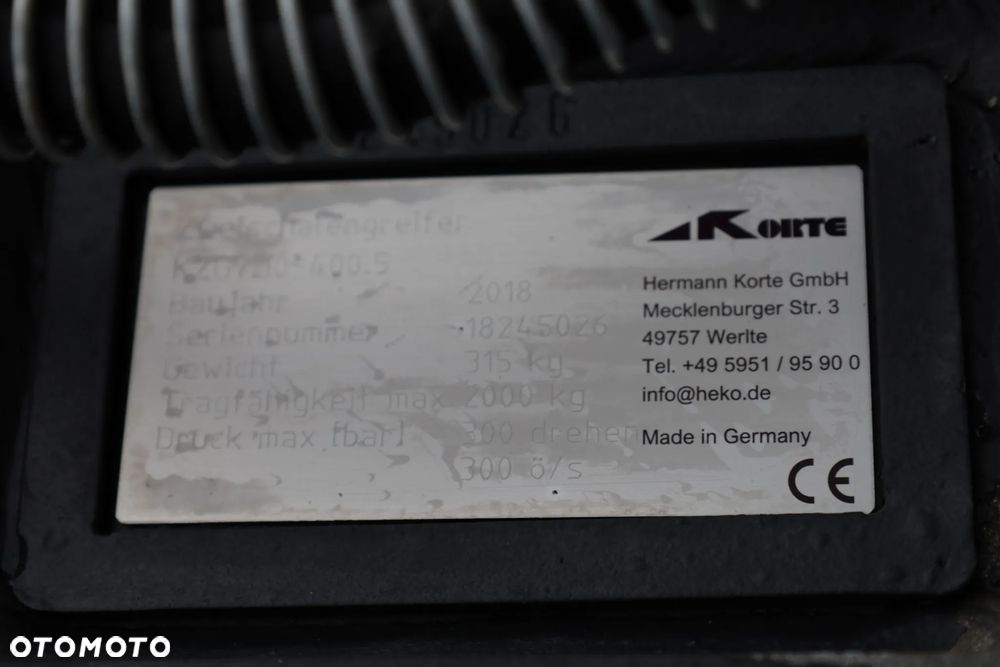 Łyżka czerpakowa 7-10 t Korte KZG7.10 400-5 Łyżka HDS Czerpak Chwytak DO WĘGLA PIASKU ZIEMI - 12