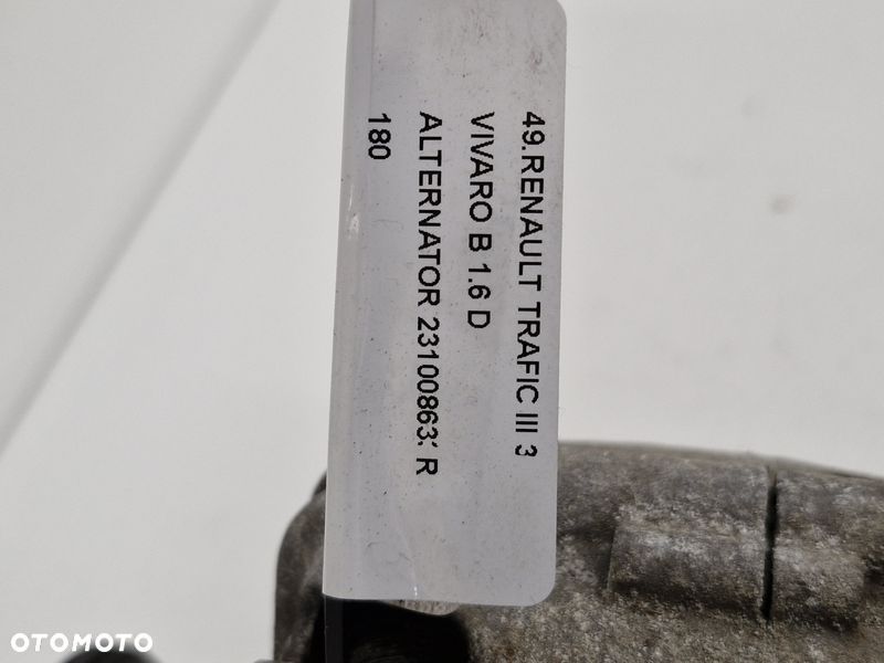 RENAULT TRAFIC III 3 VIVARO B 1.6 D ALTERNATOR 231008633R - 7