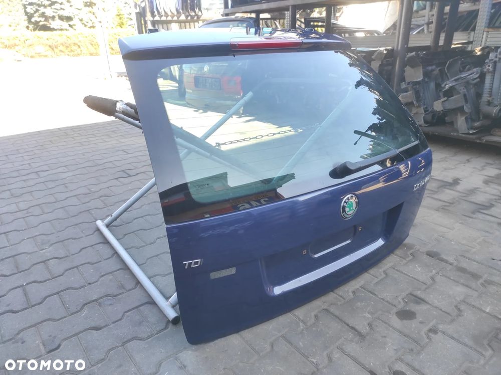 KLAPA BAGAŻNIKA TYLNA TYŁ SZYBA SKODA OCTAVIA 2 KOMBI 1Z9 LF5A NIEBIESKA KOMPLETNA WYSYŁKA !!!! - 4