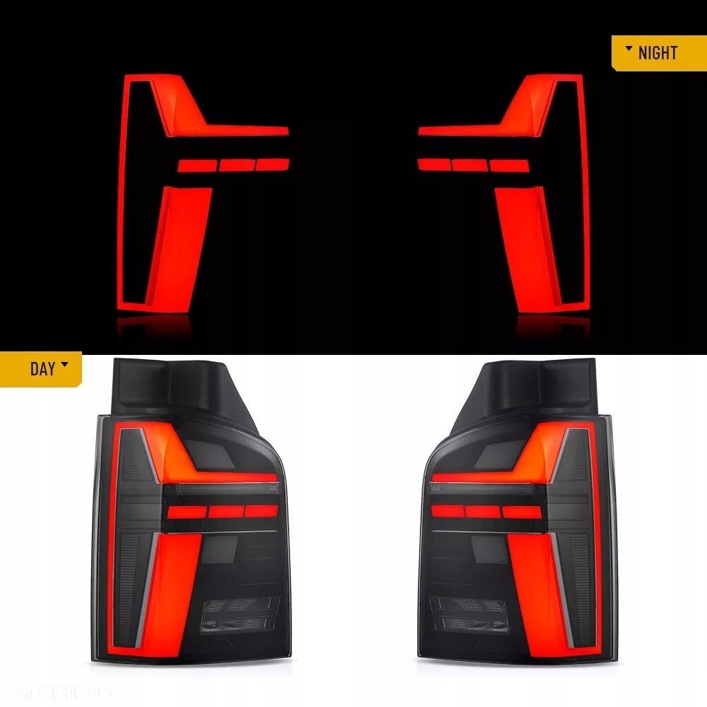Lampy tyl Dynamiczne Led T6-look Vw T5 Transporter Multivan Caravelle 03-15 - 1
