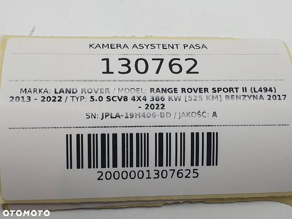 KAMERA ASYSTENT PASA JPLA-19H406-BD RANGE ROVER SPORT II L494 2018 EU - 8