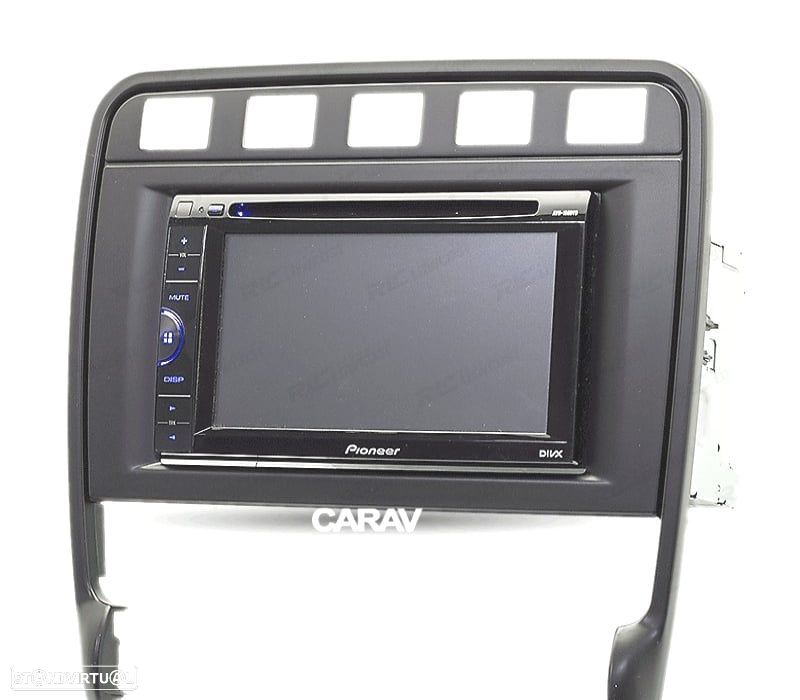 MOLDURA ADAPTADOR PRETO PARA RADIO 2-DIN PARA PORSCHE CAYENNE 02-10 - 2