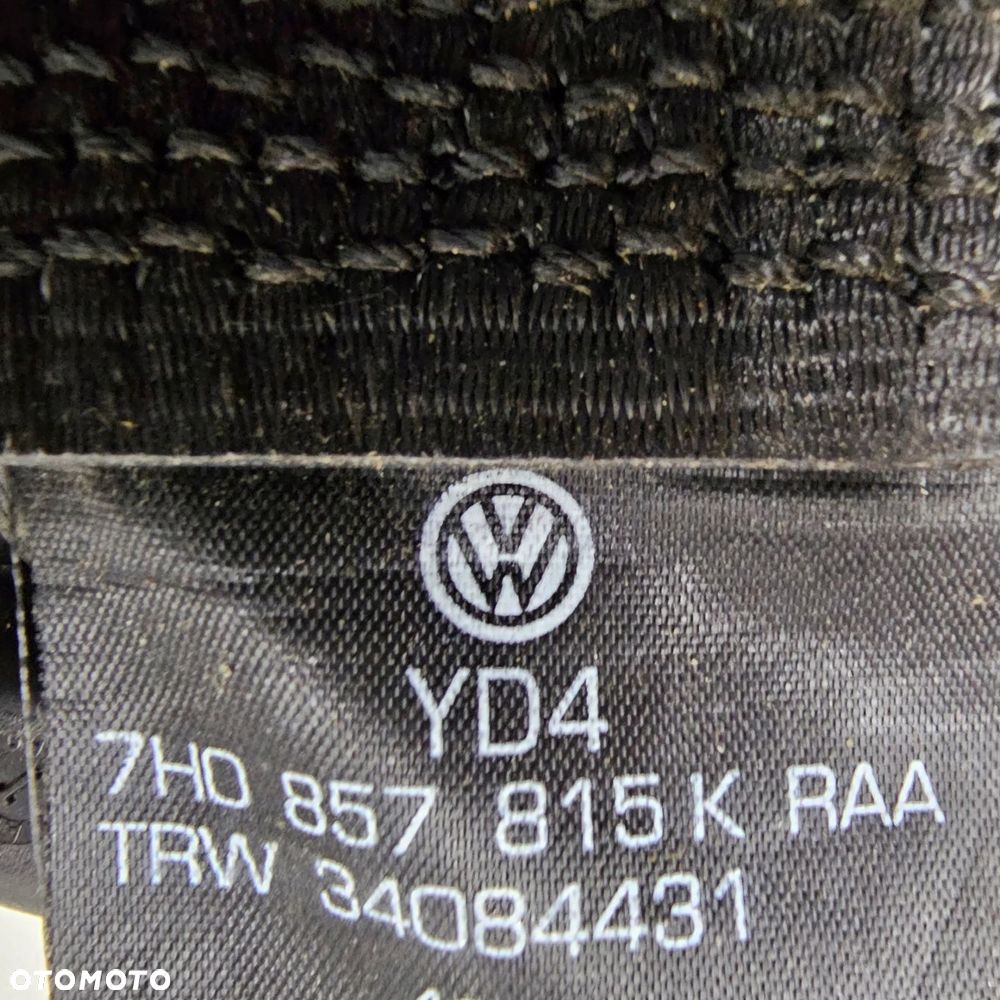 VW T5 pas bezpieczeństwa lewy tył 3 rząd 7H0857815K - 2