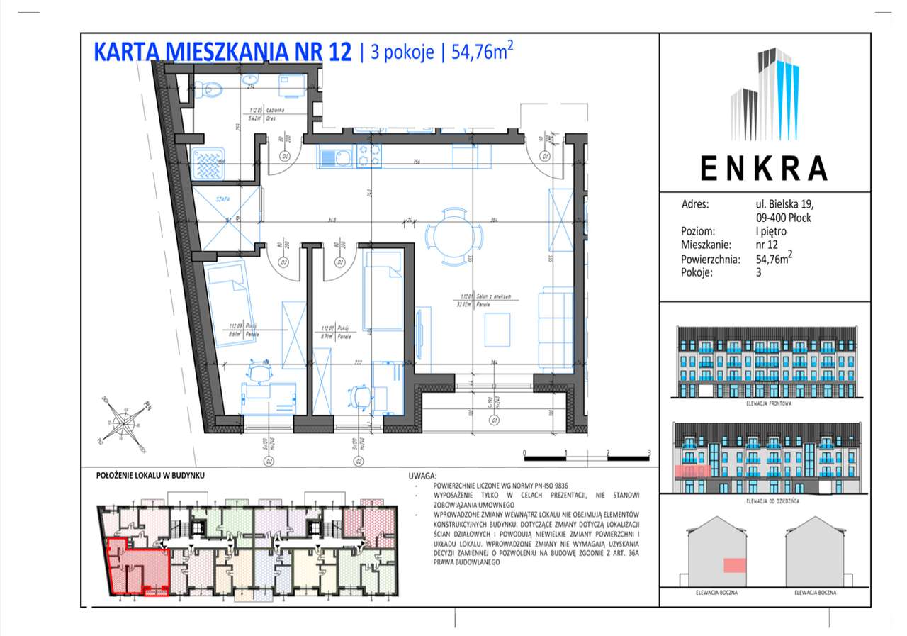 NOWE MIESZKANIE- 54,76M2