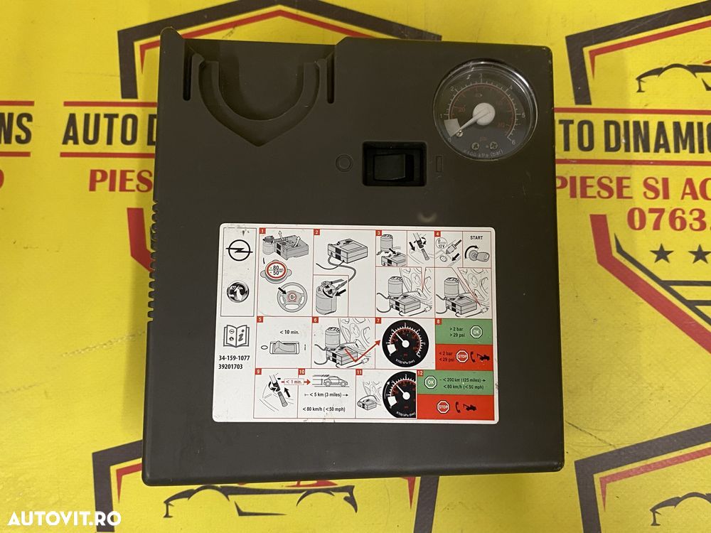 Compresor auto umflat roti OEM original GM Opel  180W 12V insignia ast - 1