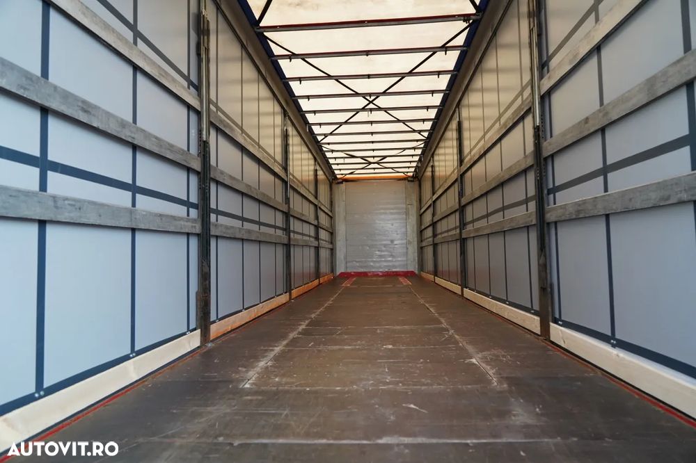 Fliegl MEGA CORTINĂ / REMORCA DIN OȚEL - 7 M / ACOPERIȘ CULISANT / PLATĂ JOSĂ - 15