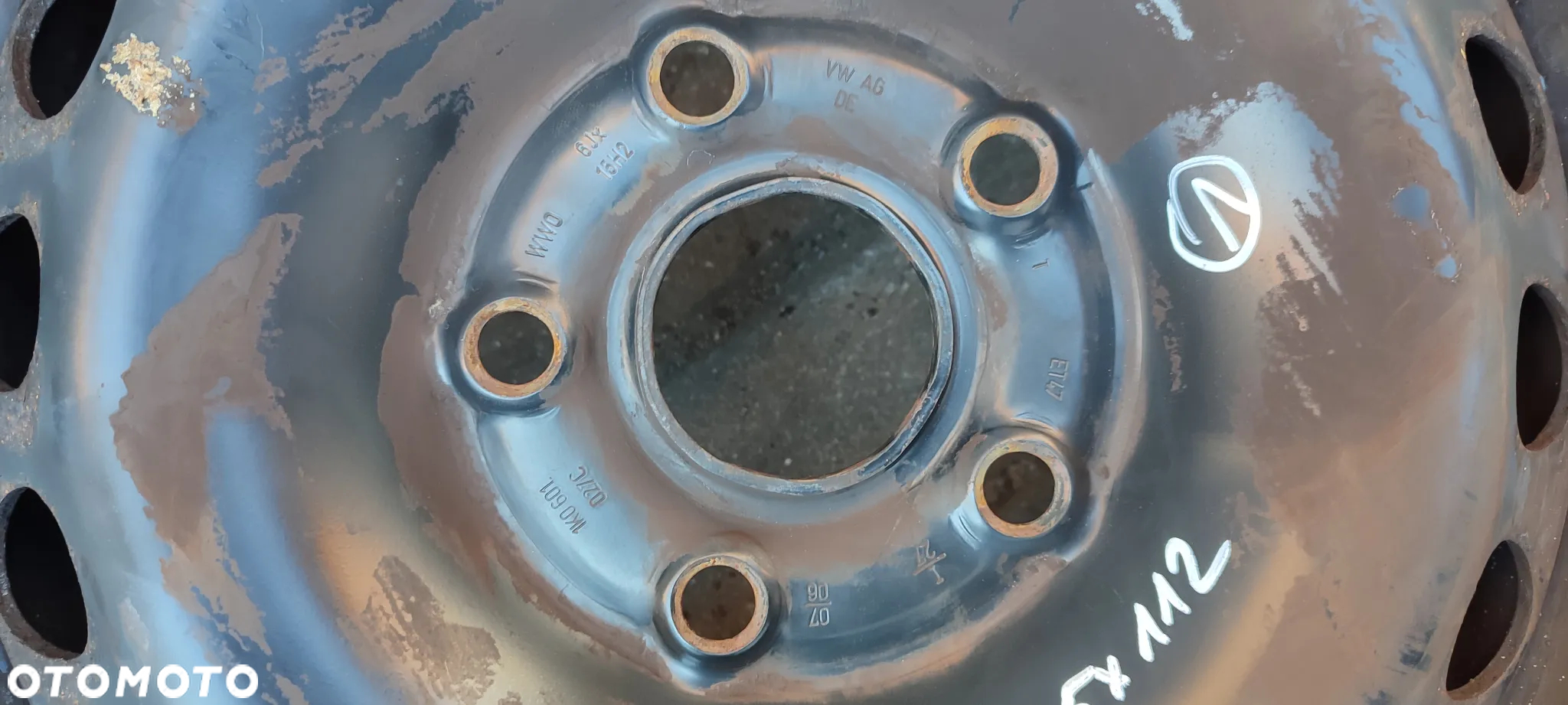 FELGI STALOWE 5x112 6Jx15 CALI ET47 VW CADDY TOURAN GOLF V VI A3 A8 SKODA OCTAVIA SEAT TOLEDO ALTEA KOMPLET 4 SZTUKI - 6