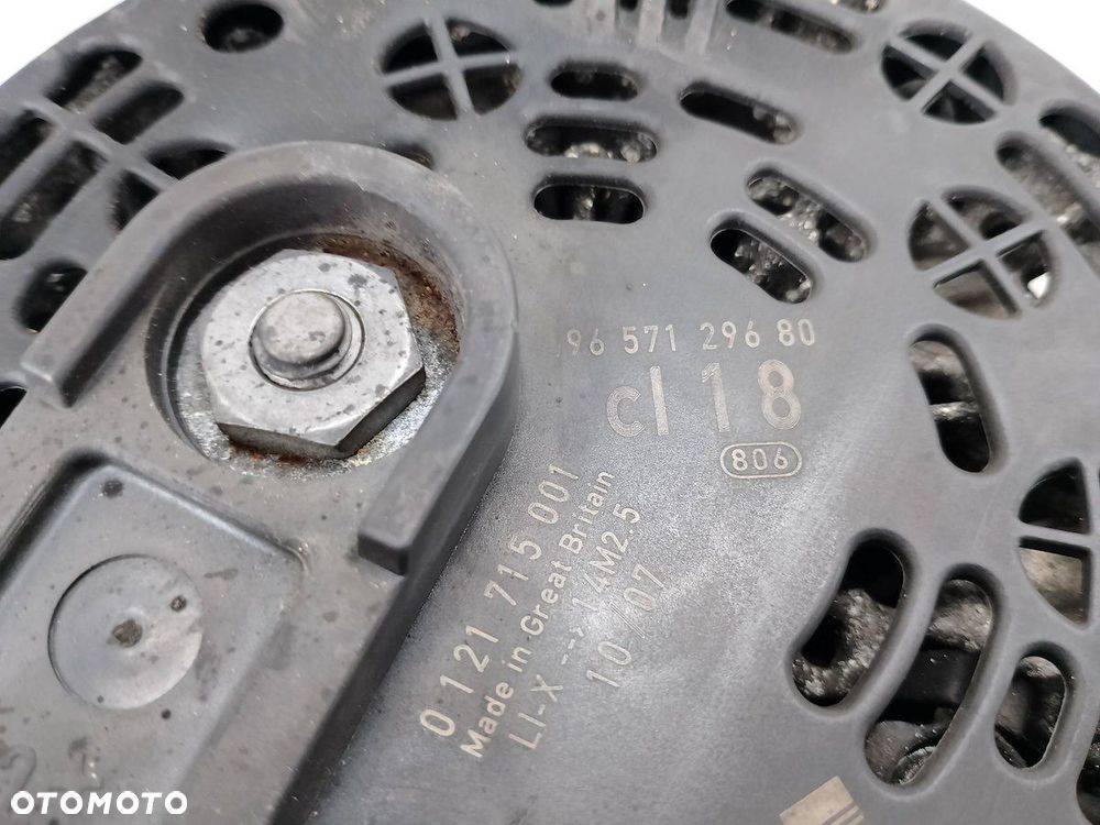 ALTERNATOR PEUGEOT 407 9657129680 0121715001 2.7 HDI - 8