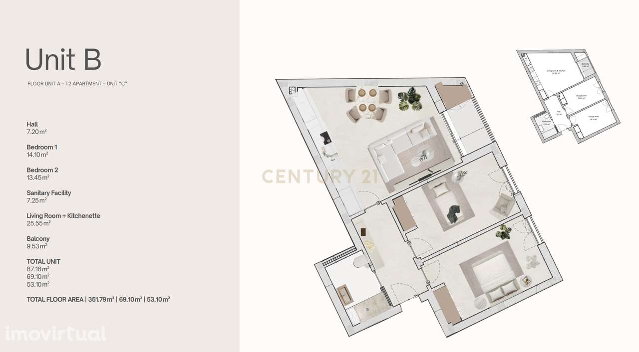 Apartamento T2 Novo, com arrecadação 1a linha junto ao Rio - Grande imagem: 4/7