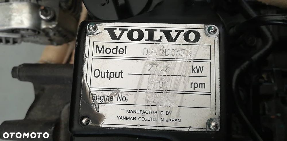 SILNIK VOLVO D2 2DCAE3 27.2 kW 2200 rpm 11 789 zł netto - 9