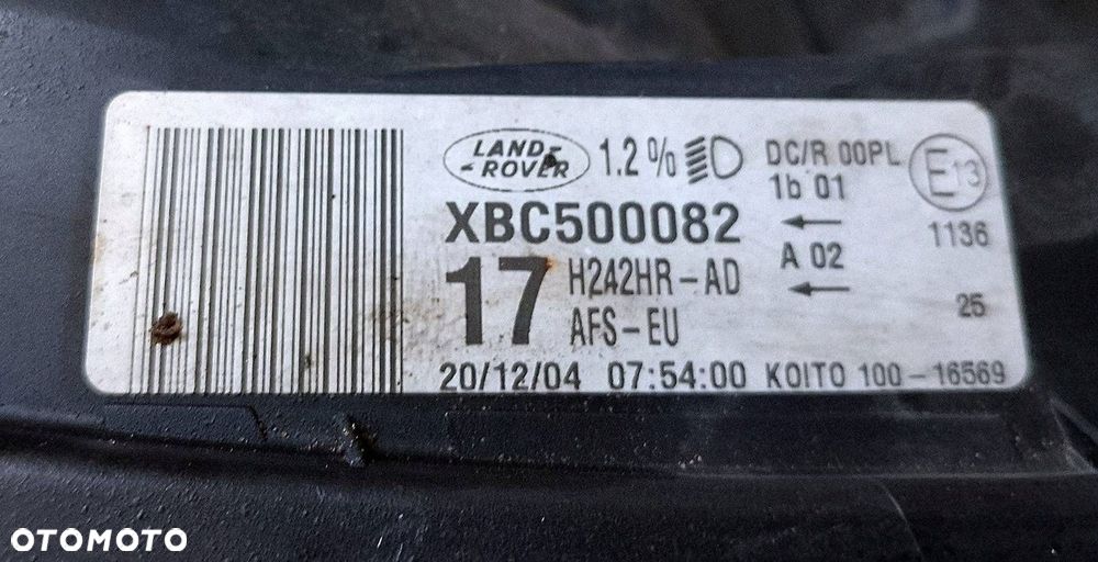 LAND ROVER DISCOVERY III 3 LAMPA PRAWA PRZÓD PRZEDNIA XBC500082 H242HRAD - 5