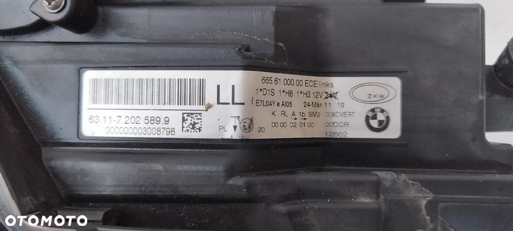 Bmw 3 E90 E91 7202589 2008-2012 Bi Xenon Led Lewy Skrętny Idealny Oryginał - 6