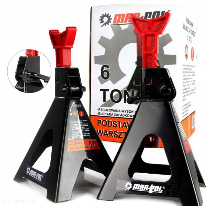 Kobyłki podstawki warsztatowe pod samochód 2 sztuki udźwig 6T - 1