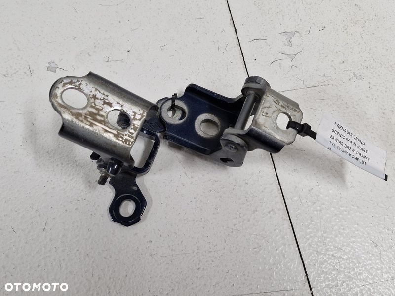 RENAULT GRAND SCENIC IV 4 ZAWIASY ZAWIAS DRZWI PRAWY TYŁ TYLNY KOMPLET - 8