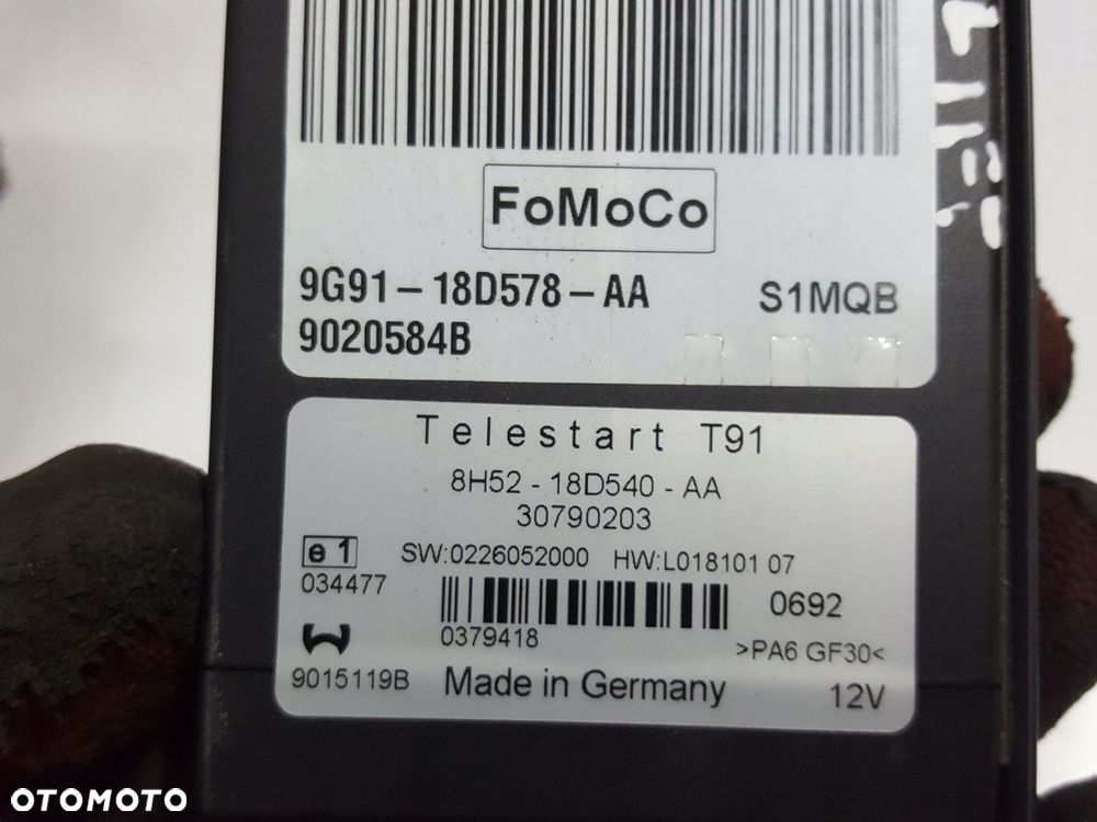 FORD MONDEO MK4 LIFT 10-14r MODUŁ STEROWNIK WEBASTO 9G91-18D578-AA - 2