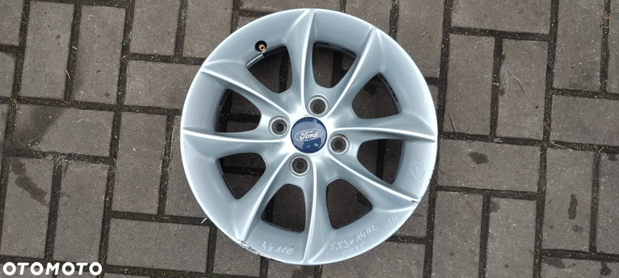 FELGI ALUMINIOWE 9S5J1007AA 4x98 5,5Jx14 CALI ET 35 FORD KA MK2 FIAT 500 4 SZTUKI KOMPLET - 2