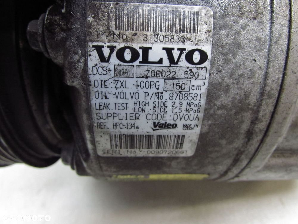 VOLVO S60 II V60 S80 V70 III 2.5 T5 06-17 SPREZARKA KOMPRESOR KLIMATYZACJI 31305833 - 6