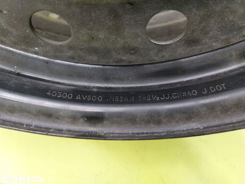 Felga stalowa NISSAN PRIMERA P12 6,5J X 16 ET 40 / 66 MM 5X114.3 - 3
